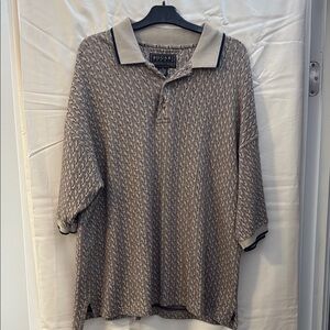 Bogari Men's Tan/Brown Vintage Polo Shirt 100% Cotton